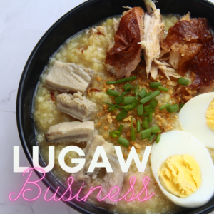 A photo of lugaw in a bowl
